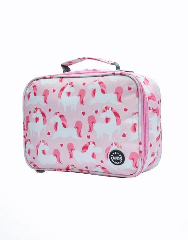 CUBS CUTE PINK UNICORN BIG AND BASIC LUNCH BAG